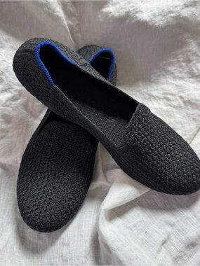 NWOT Rothy's Black Swiss Dot Round Toe Loafers